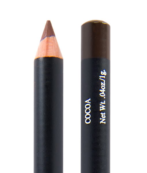 Image of Red Apple Lipstick's Eye liner pencil in the shade called Cocoa. Cocoa is a medium chocolate brown shade. Gluten Free, Vegan and Cruelty Free