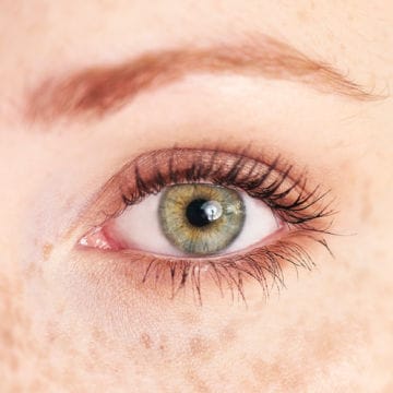 foto van het groene oog van een vrouw voor demonstratiedoeleinden 