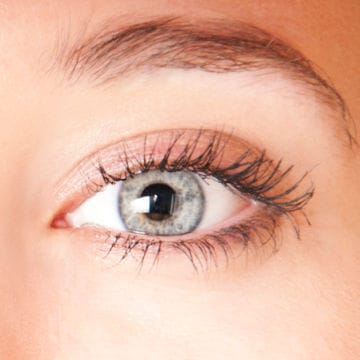 picture of a woman's gray eye for demonstration purposes 