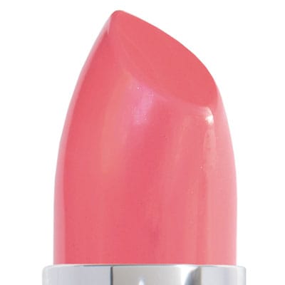 Image of up close lipstick bullet in the shade called Let's Flamingle. Let’s Flamingle is a tropical hot pink with a coral cast. While this lipstick is a hot pink, it’s on the softer side, making this sweet and sassy lipstick more versatile and not overly bright