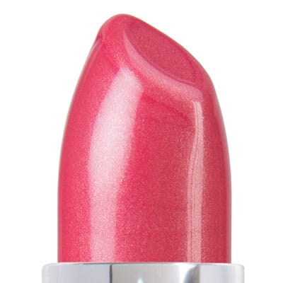 Image of up close lipstick bullet in the shade called Love My Kiss. Love My Kiss is a perfect middle ground between pink and red. It’s a beautiful blend that gives you a gorgeous color. It works with most skin tones and flatters women of all ages. This lipstick has subtle shimmer, a lovely shine, wears down evenly, and it smells heavenly