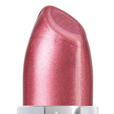 Image of up close lipstick bullet in the shade called Petal To The Metal. Petal To The Metal is a creamy, pigmented rosy/mauve medium pink that has a slight shimmer to it and hints of berry