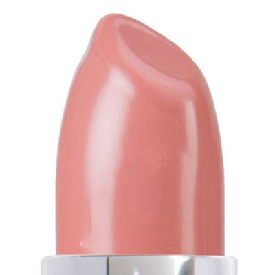 Image of up close lipstick bullet in the shade called New York by Red Apple Lipstick. New York is a pink based nude shade