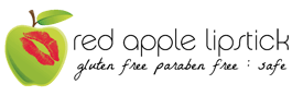 Red Apple Lipstick Logo Graphic