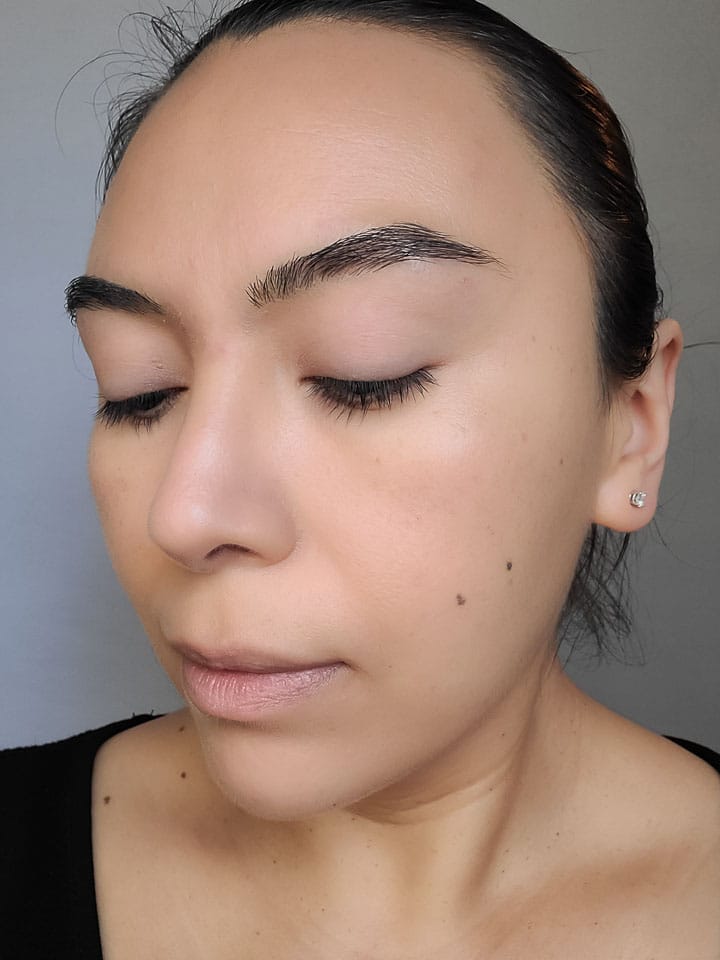 Prime the eyes for this warm toned makeup look for spring